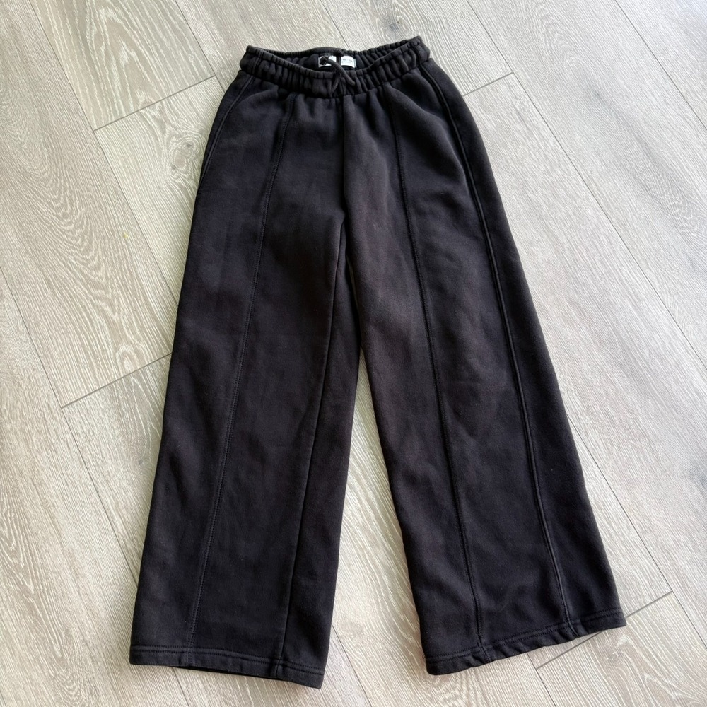 Zara‎ Girls Black Drawstring Wide leg Comfort Sweatpants kids size 10